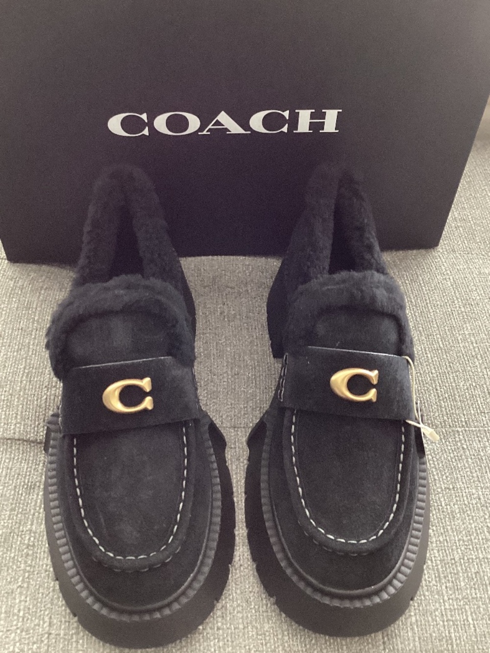 COACH Women's Leah Slip-On Platform Loafers, size 8.5
